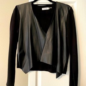 Calvin Klein evening jacket with faux leather front
